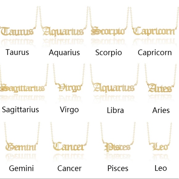 Zodiac name necklace - Picture 2 of 2